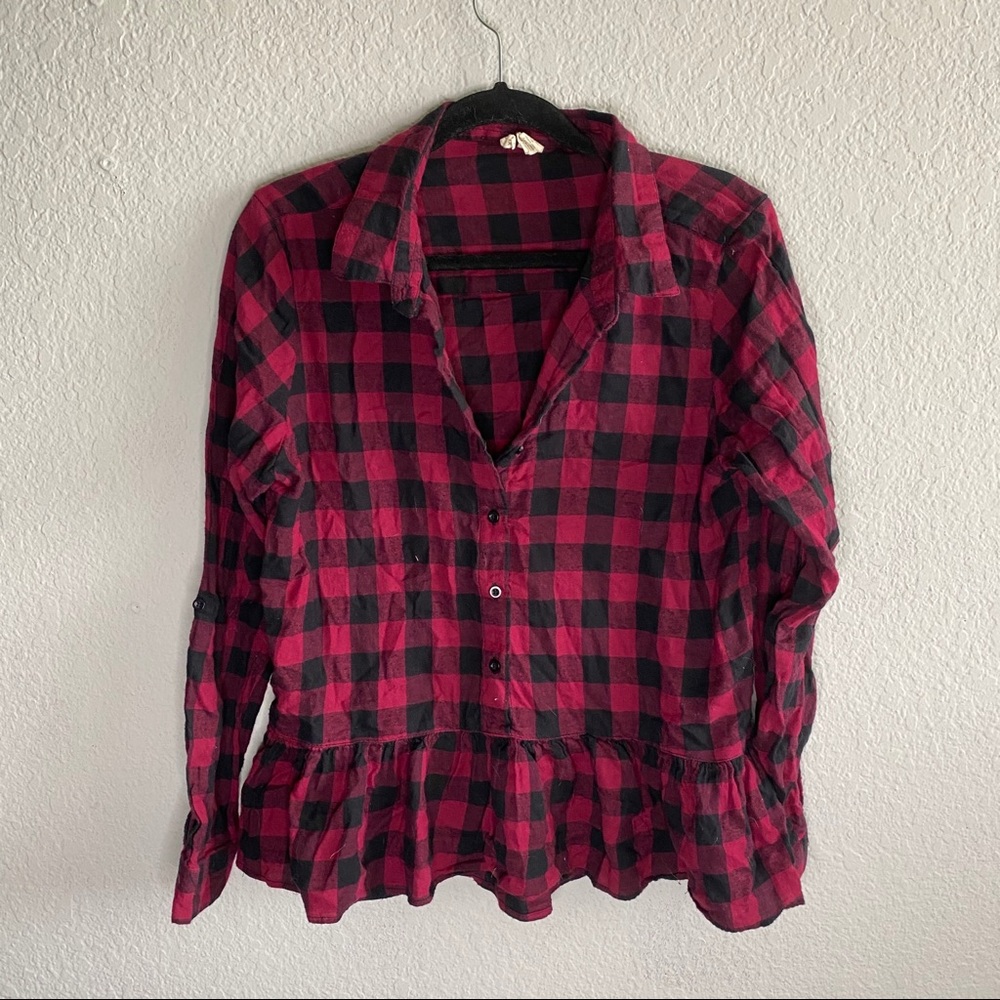 Japna Peplum Bottom flannel